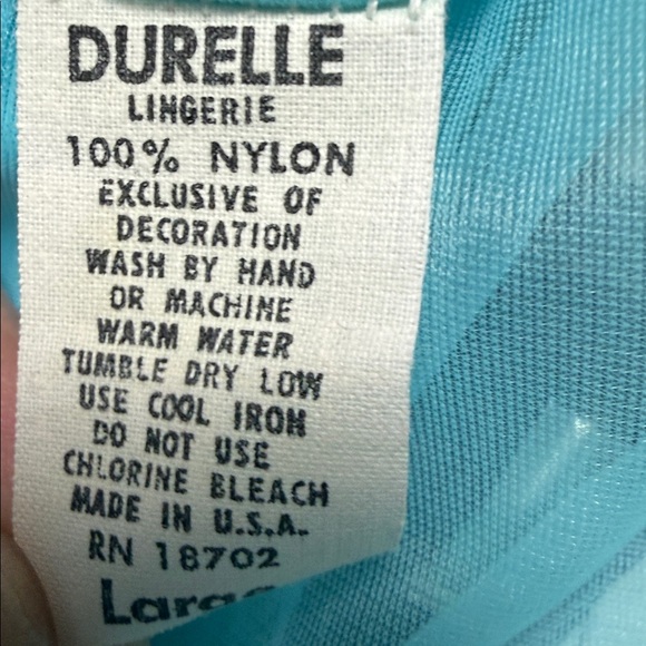 Vintage Ruffle nightgown robins egg blue 1960s- - Picture 6 of 6